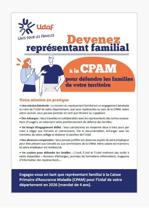 Devenir représentant familial en CPAM