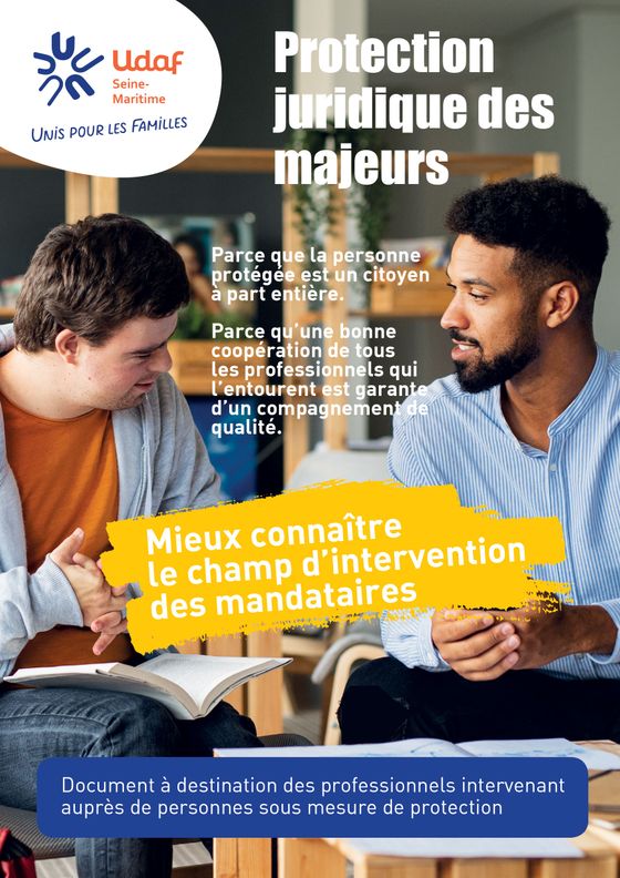 Flyer Mieux connaitre le champ d'intervention des mandataires judiciaires à la protection des majeurs